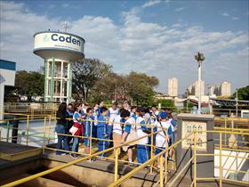 Coden de Nova Odessa recebe alunos da EMEF Dante Gazzetta para visitas à ETA 1 e ETE Quilombo